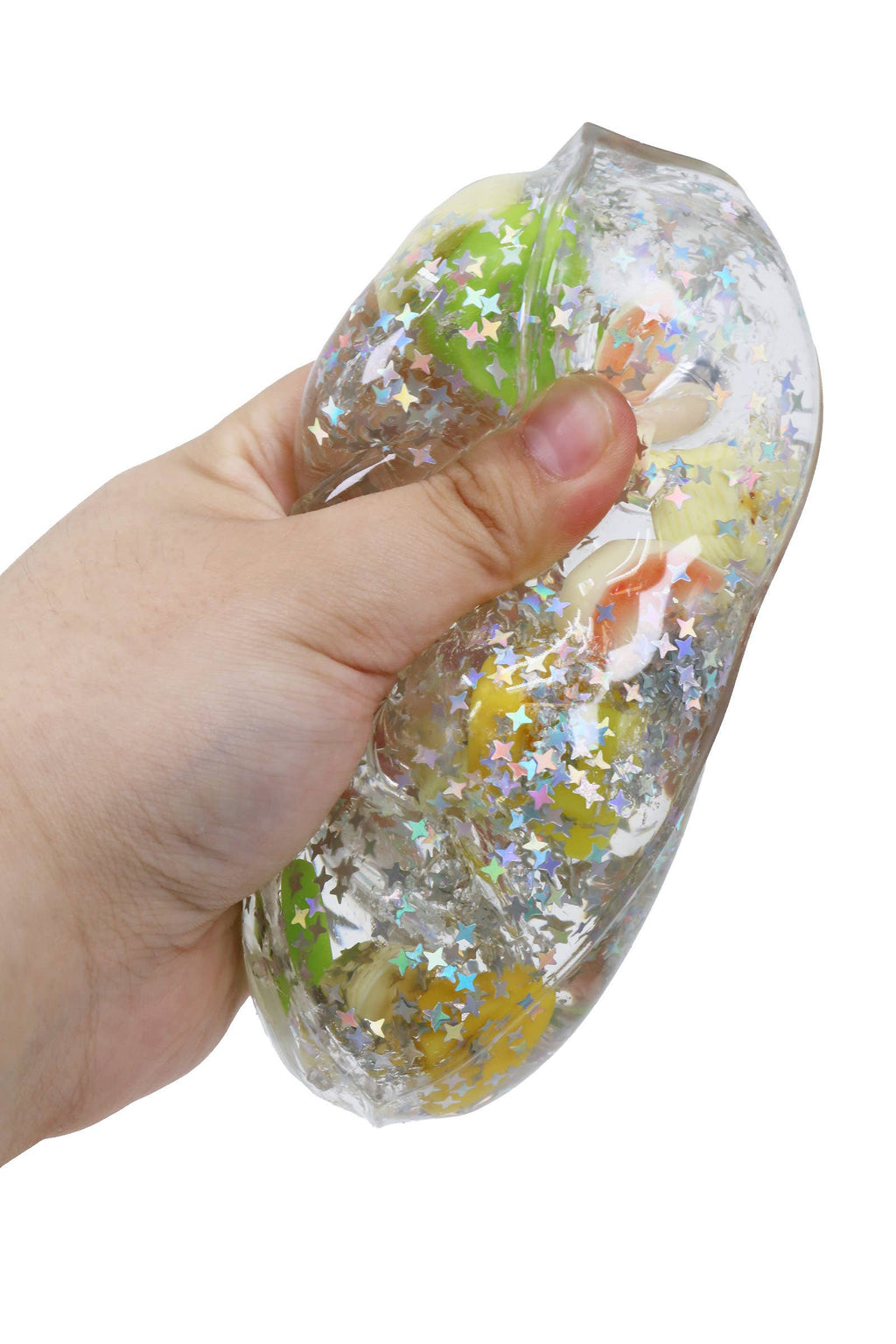 Glittery Fruit Butter Coconut Oil Jelly Zero Rebound Squishy: ASSORTED / ONE SIZE