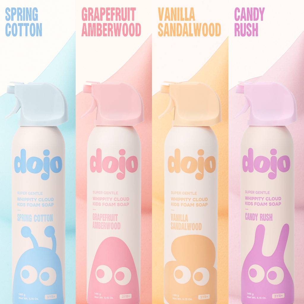 Dojo Kids Squishy Foam Soap, Gentle Ingredients, Bath Toy: Spring Cotton