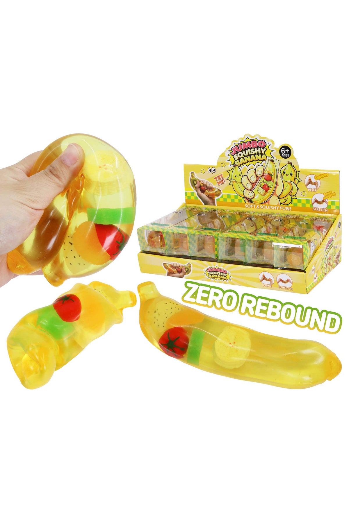 6.5 Inch Coconut Oil Jelly Banana Fruit Zero Rebound Squishy: BANANA / ONE SIZE