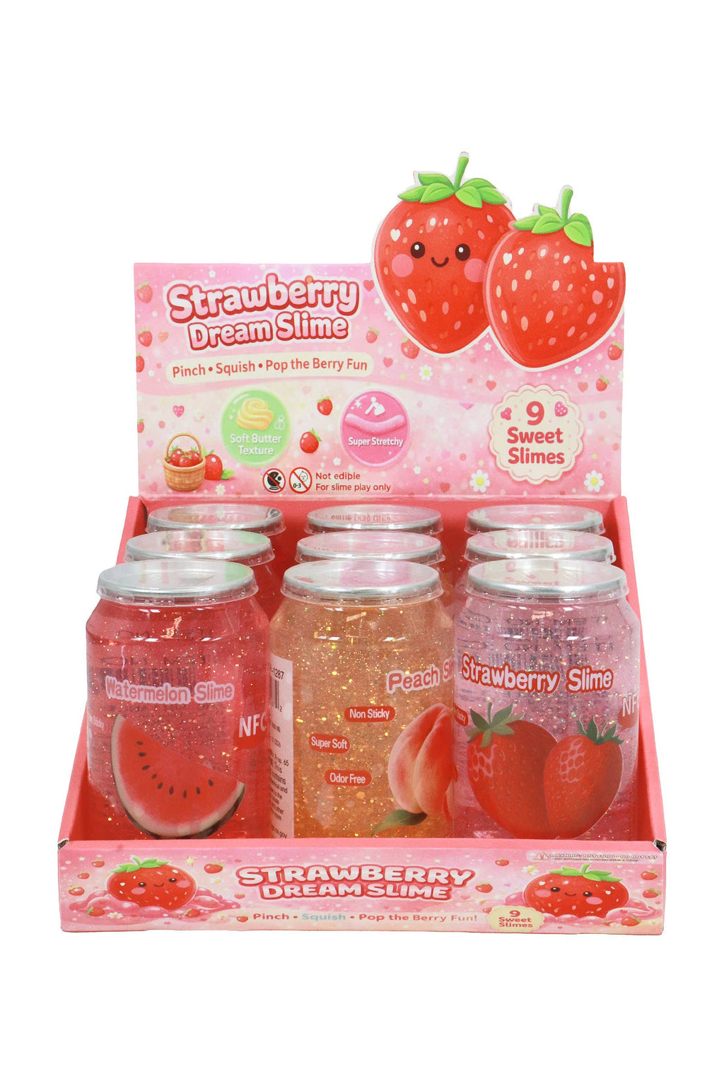 Sparkling Pink Fruit Variety Soda Can Glitter Slime: ASSORTED / ONE SIZE