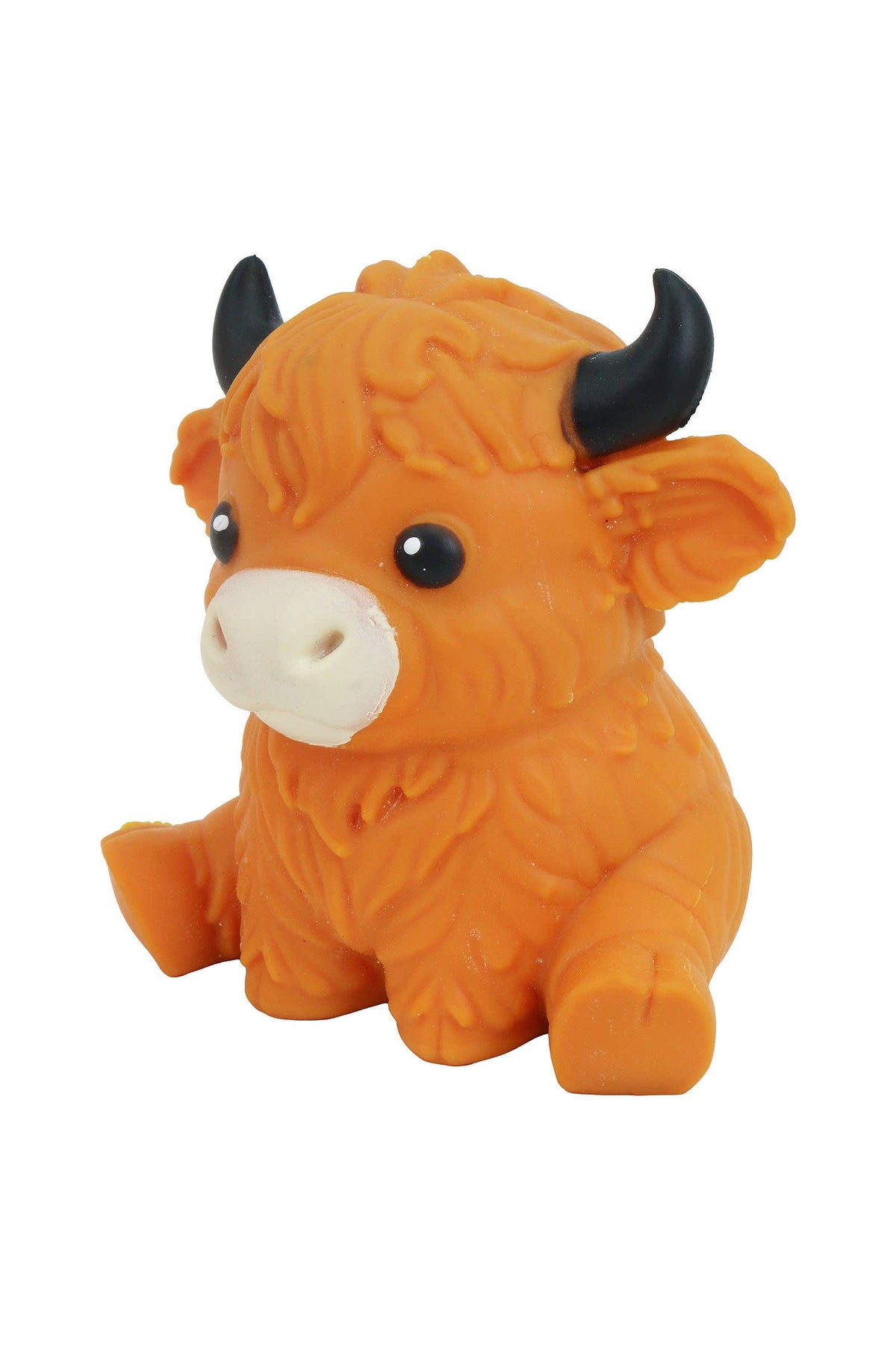 JUMBO 6 Inch Highland Cow Fluffy Slime Filled TPR Squishy: ORANGE / ONE SIZE