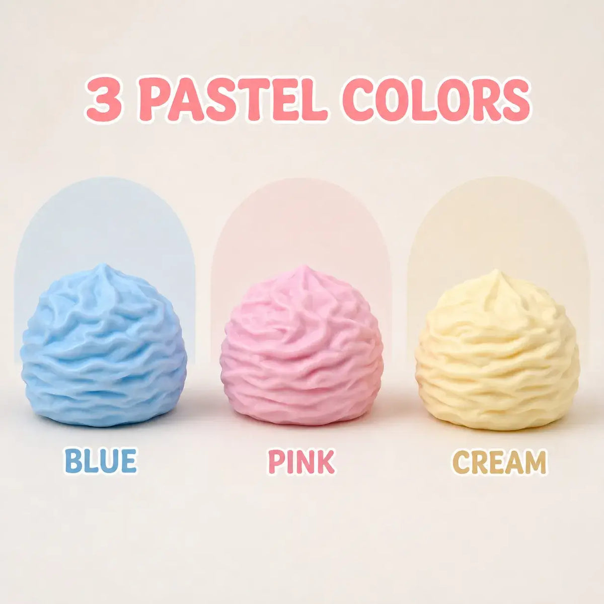 Pastel Cream Swirl Squishy Toy: Random