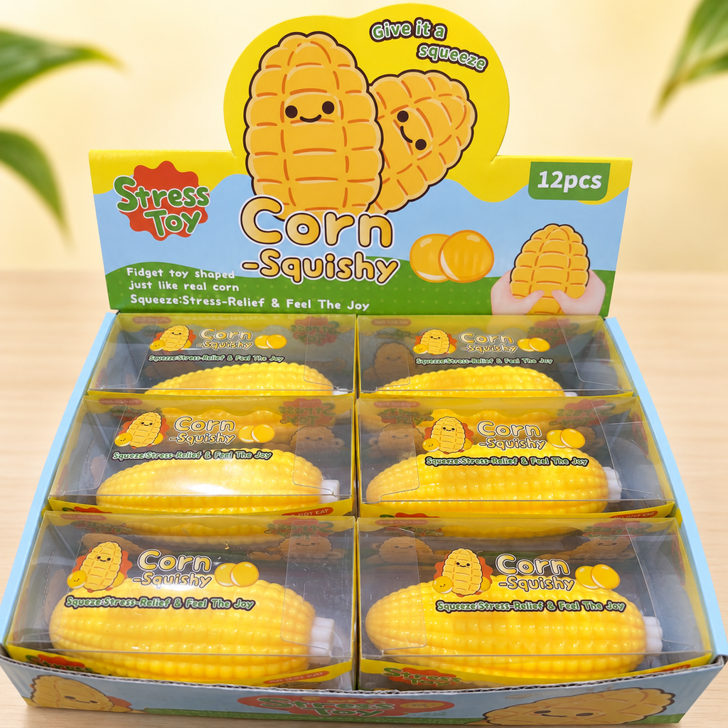 Crunchy Block-Filled Corn Squishy Toy: Corn
