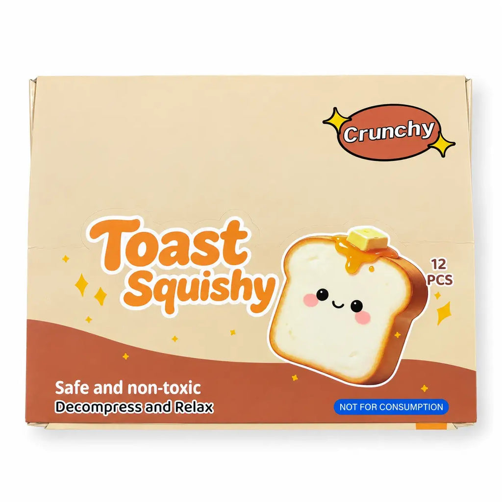 Crunchy Toast Block Squishy Stress Relief Toy: Toast