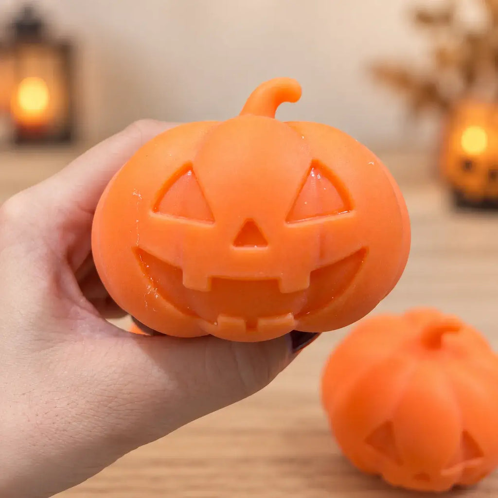 Halloween Crunchy Pumpkin Block Squishy Toy: Pumpkin