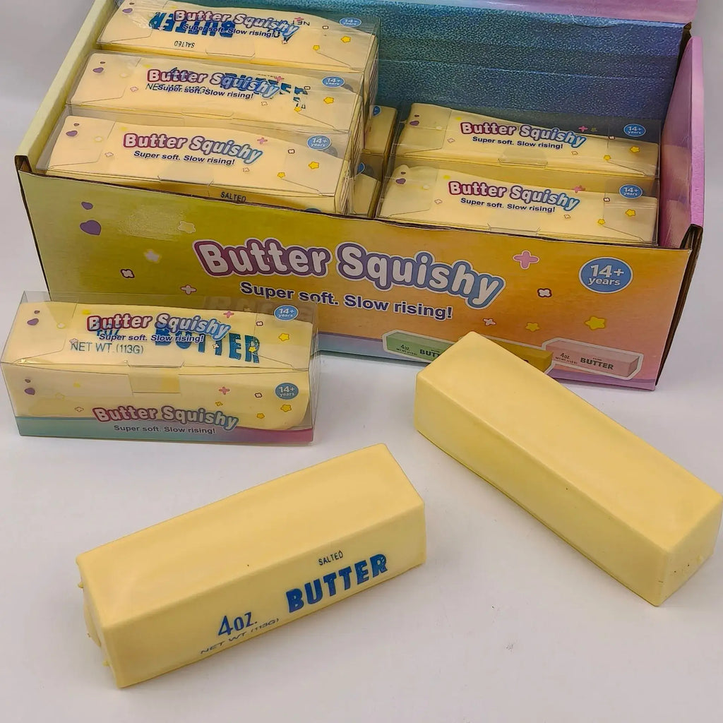 Crunchy Butter Bar Block Squishy Toy: Butter Stick
