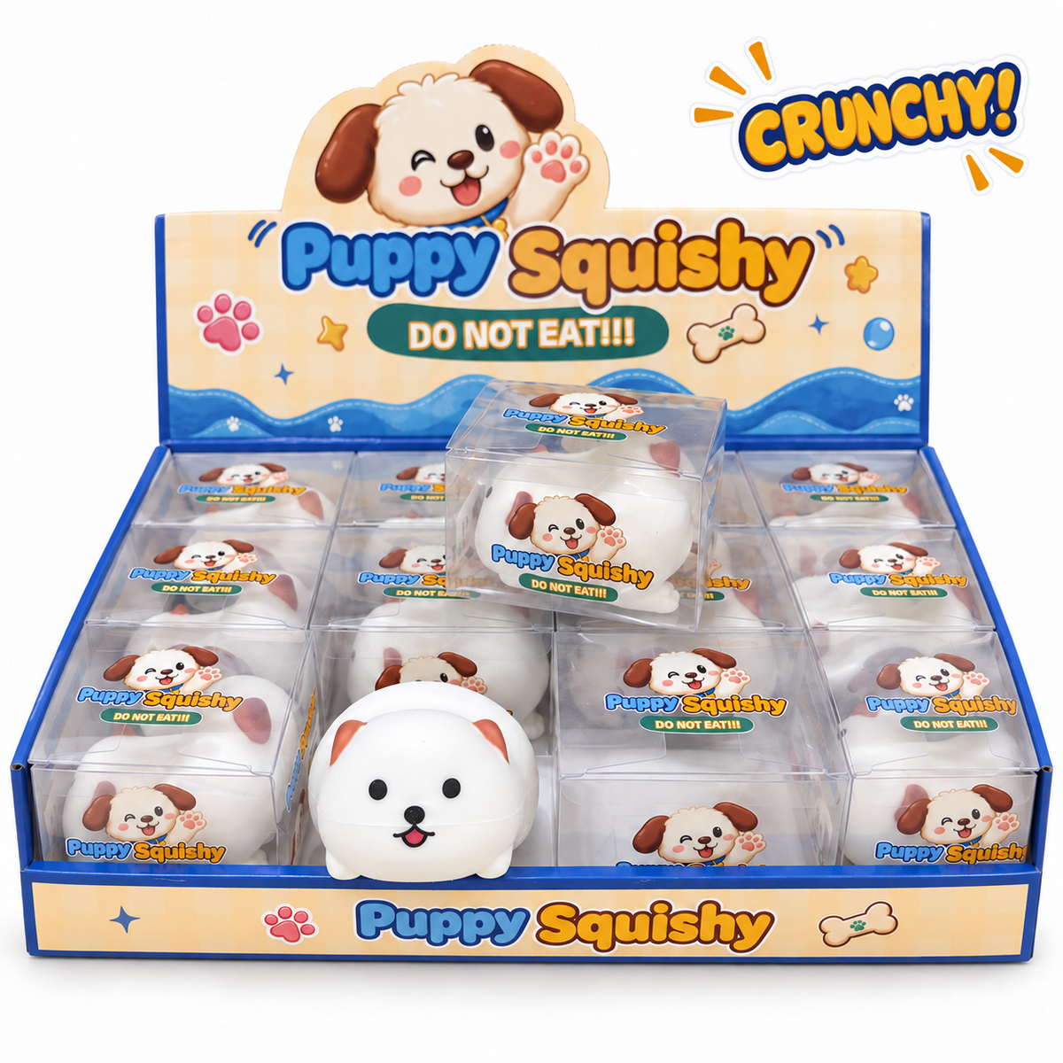 Cute Crunchy Pug Dog Block Squishy Toy: Pug Dog