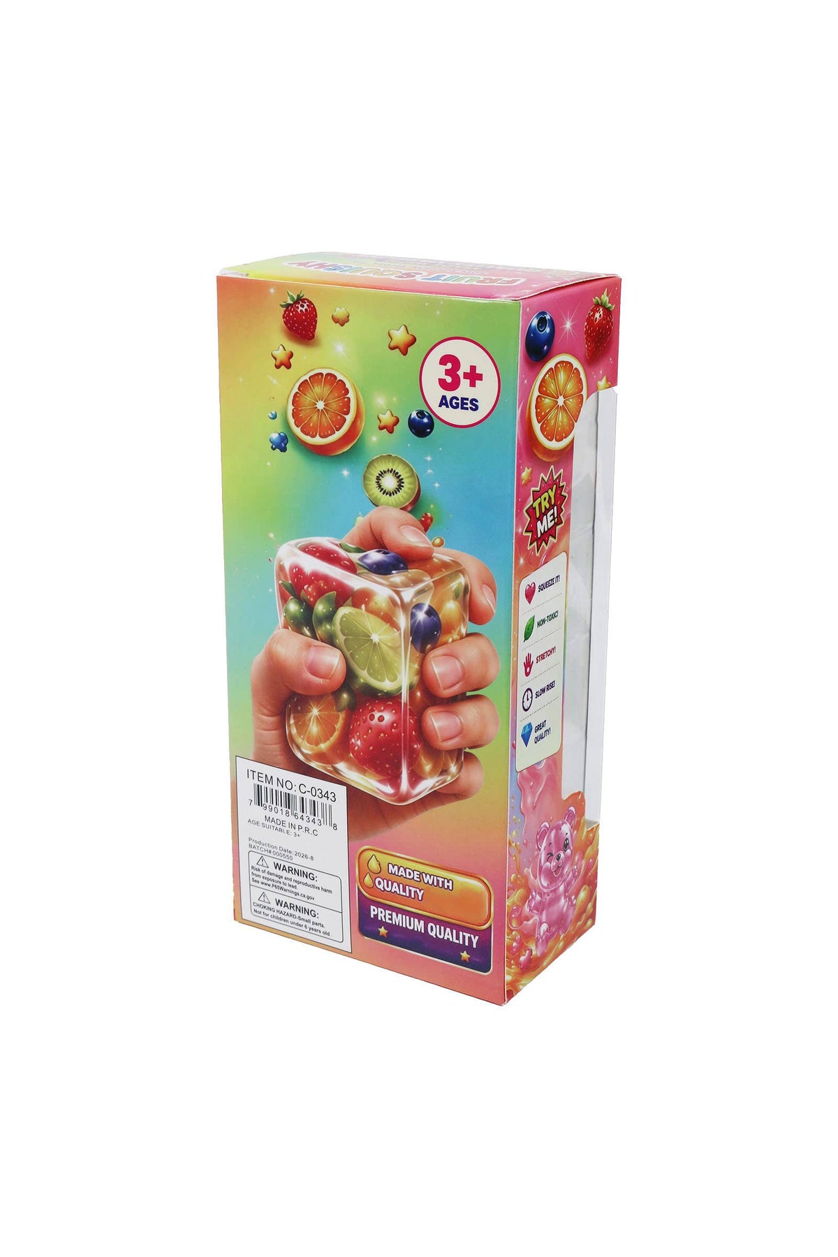 Glittery Fruit Butter Coconut Oil Jelly Zero Rebound Squishy: ASSORTED / ONE SIZE