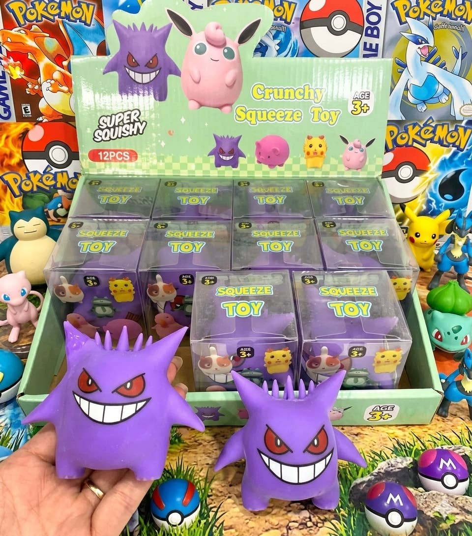 Gengar Block Crunchy ASMR Squeeze Squishy Toy PDQ