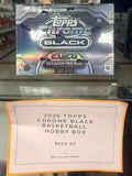 2026 TOPPS CHROME BLACK BASKETBALL HOBBY BOX