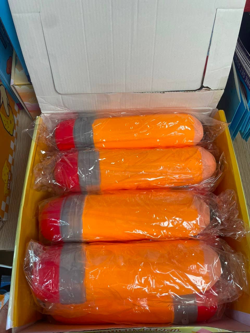 Back-to-School Yellow Jumbo Pencil Squishy- Retail Box