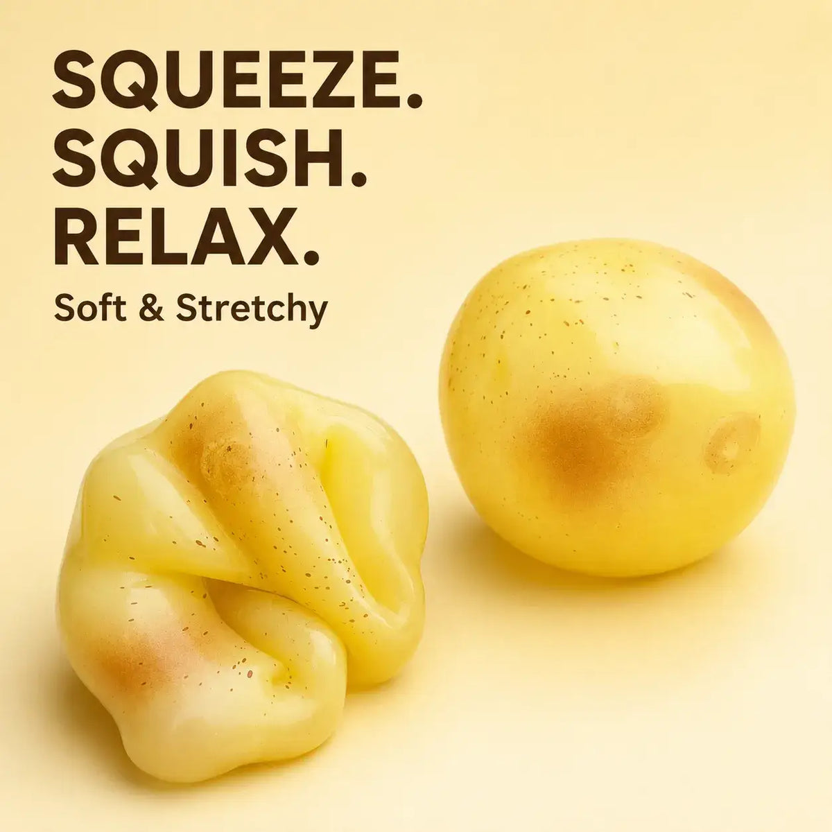 Coconut Oil Potato Squishy Stress Toy: 6CM