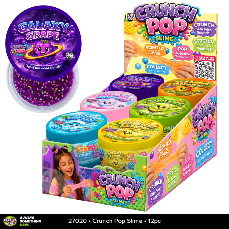 Fun Doh Crunch Pop Color Sensory Squishy Slime - 12/Display: Wholesale Price