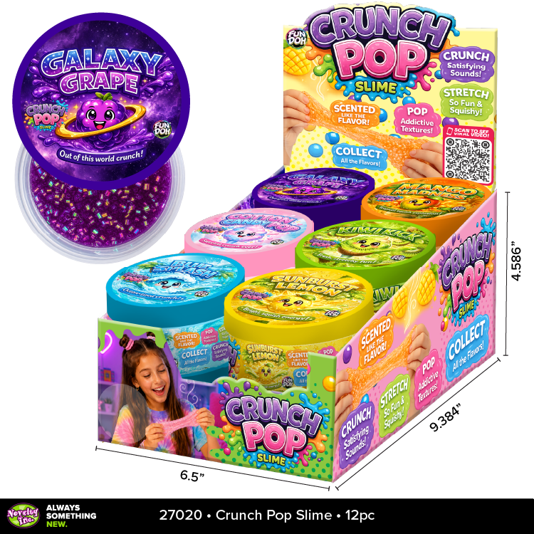 Fun Doh Crunch Pop Color Sensory Squishy Slime - 12/Display: Wholesale Price