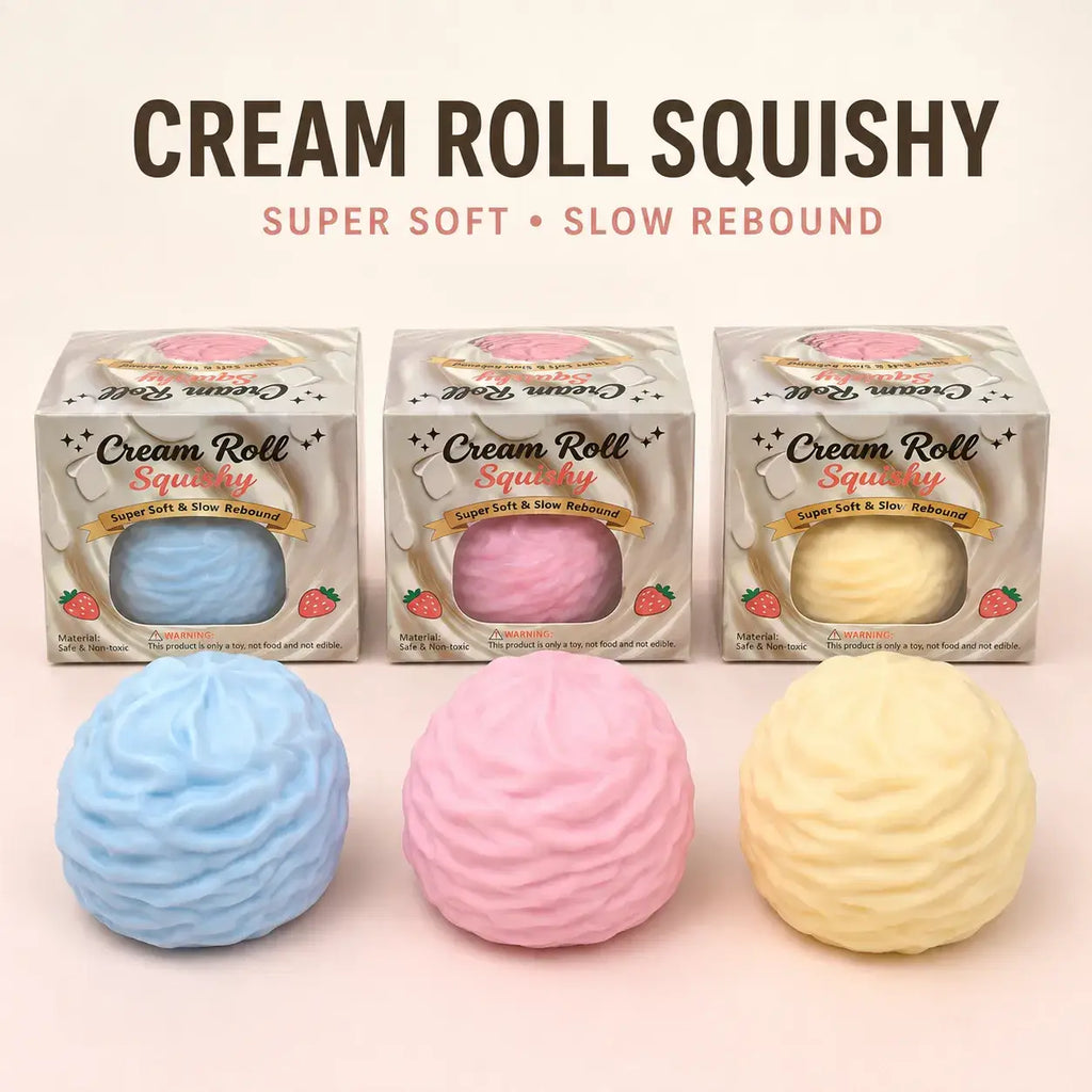 Pastel Cream Swirl Squishy Toy: Random