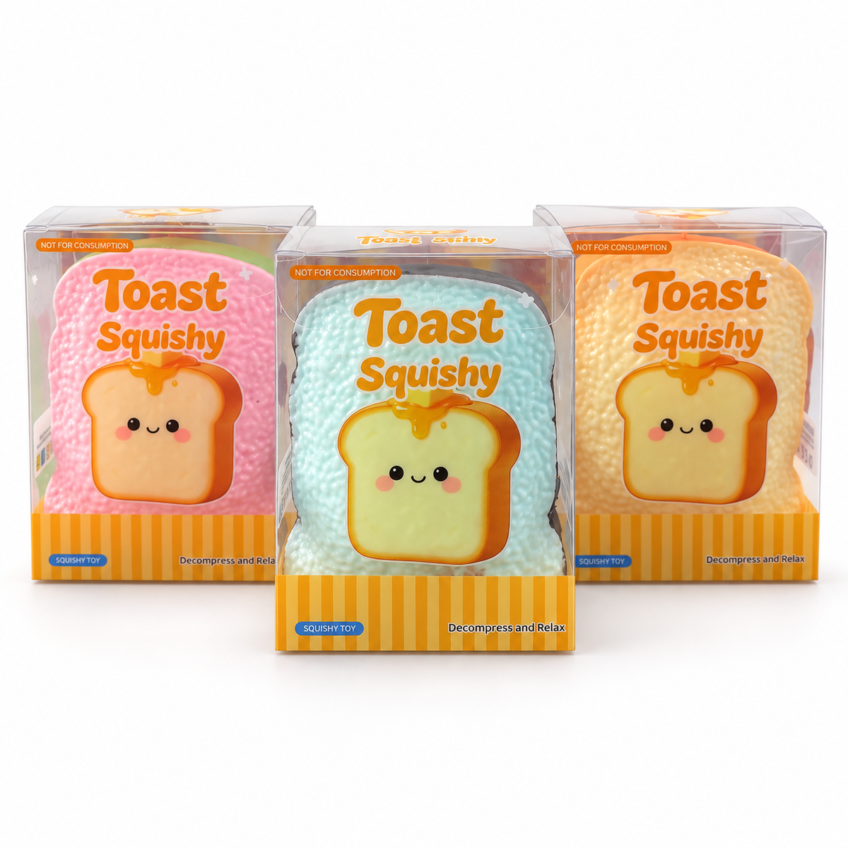Crunchy Toast Block Squishy Stress Relief Toy: Toast
