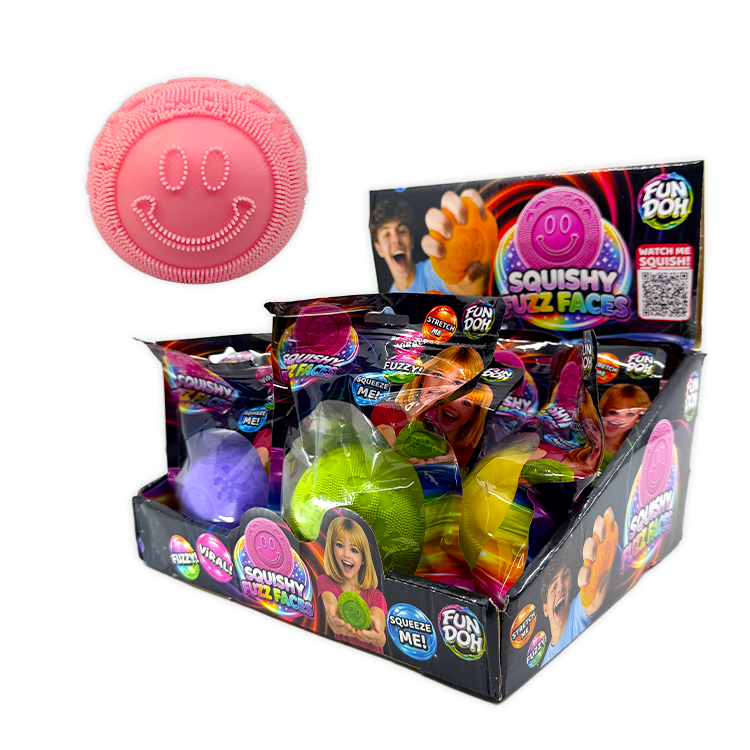 Fun Doh Fuzzy Face Squishy Sensory Toy Variety - 12/Display: Wholesale Price