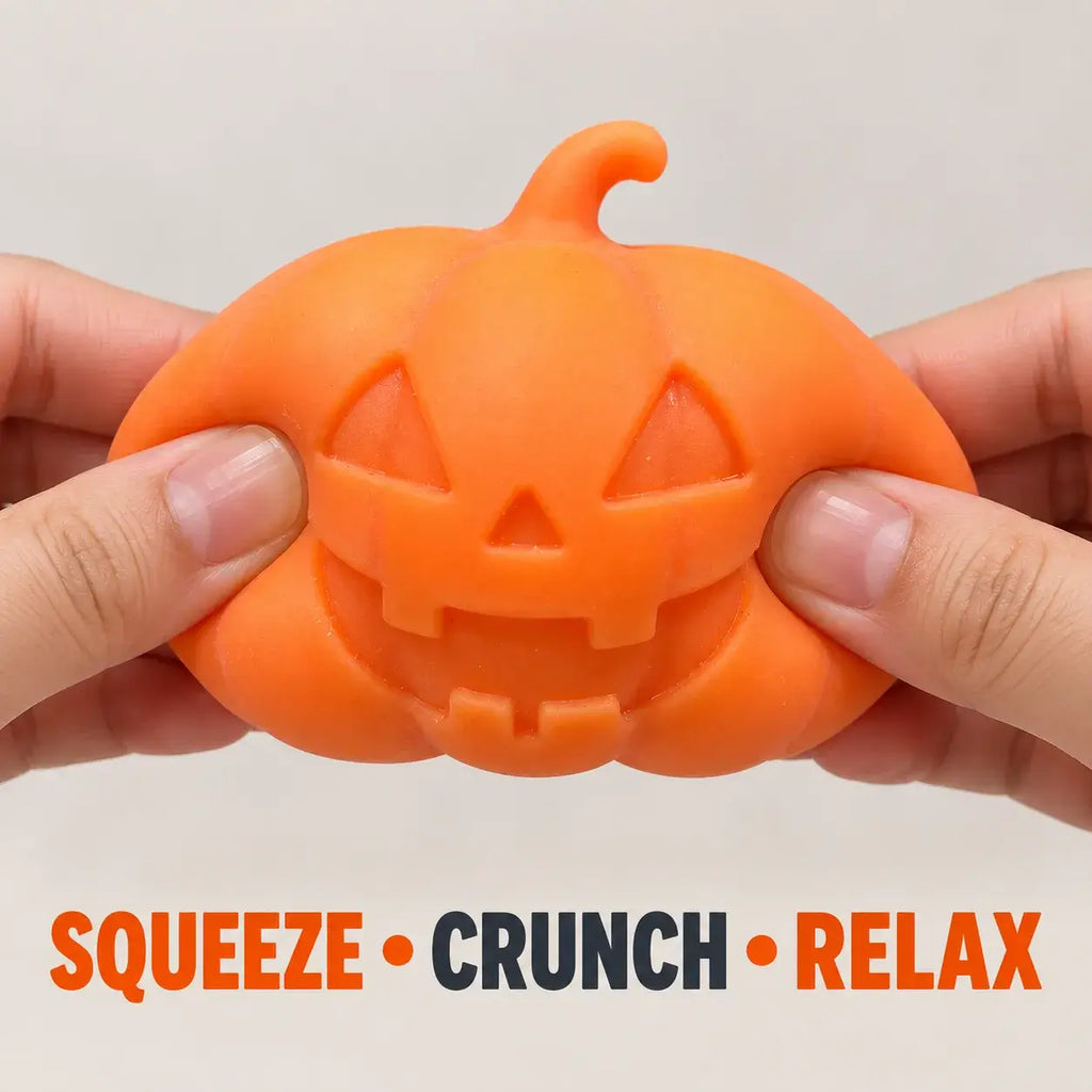 Halloween Crunchy Pumpkin Block Squishy Toy: Pumpkin