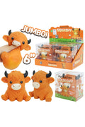 JUMBO 6 Inch Highland Cow Fluffy Slime Filled TPR Squishy: ORANGE / ONE SIZE