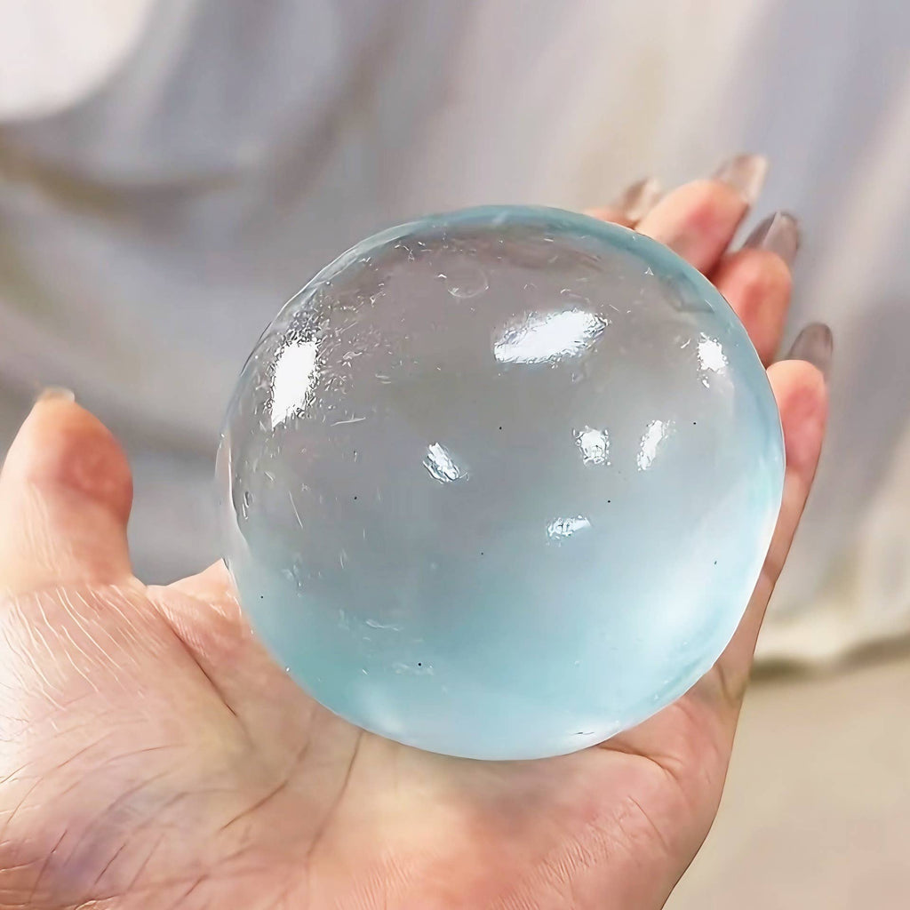 Coconut-shaped squishy stress relief toy with a soft gel fil: Blue / OS