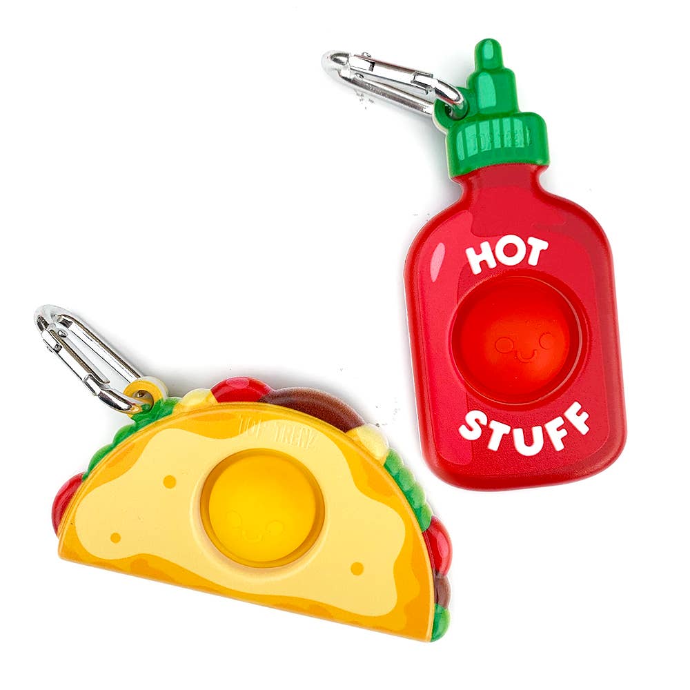 OMG Mega Pop Best Friend Keychains - Taco & Hot Sauce