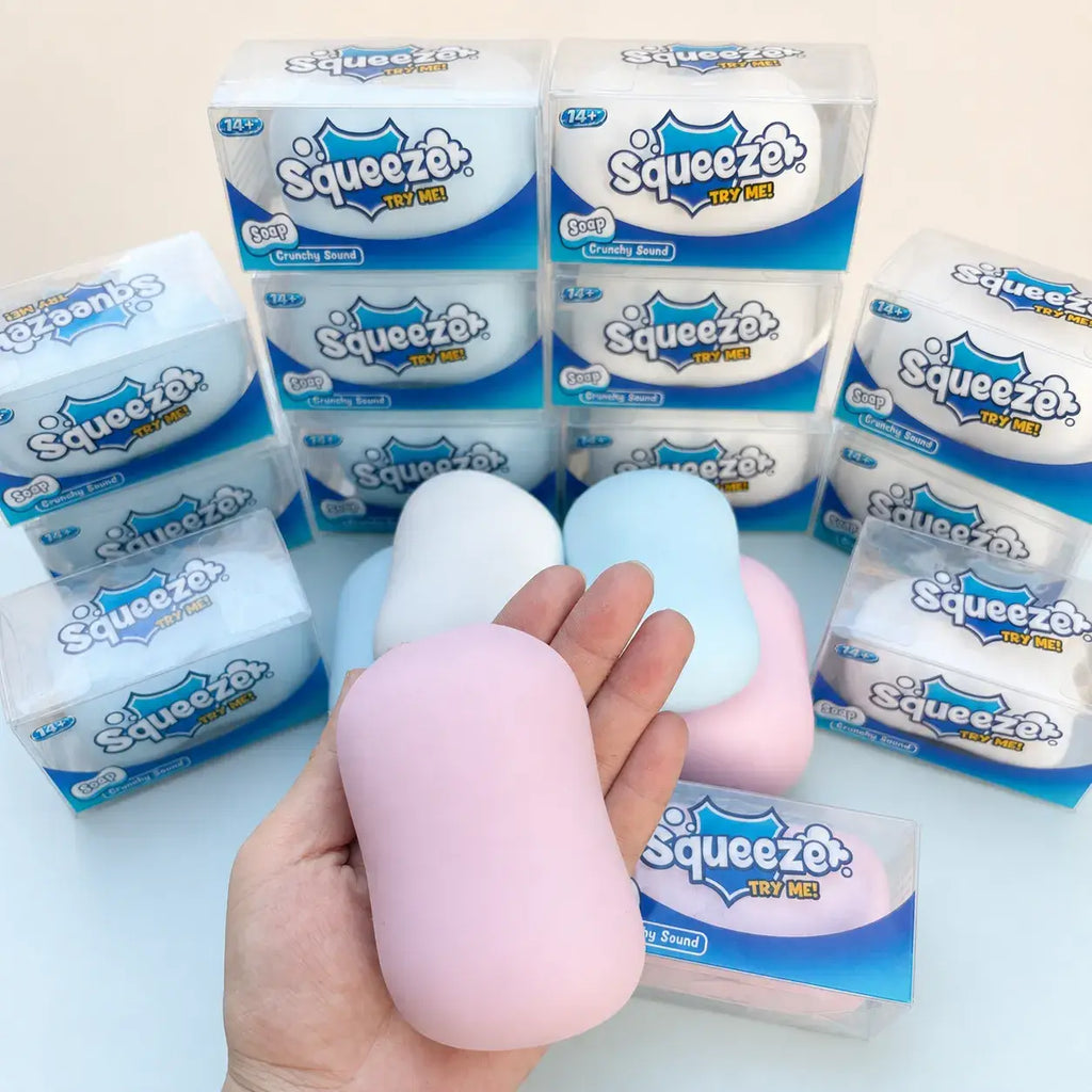 Crunchy Block Soap Squishy Stress Toy: Blue