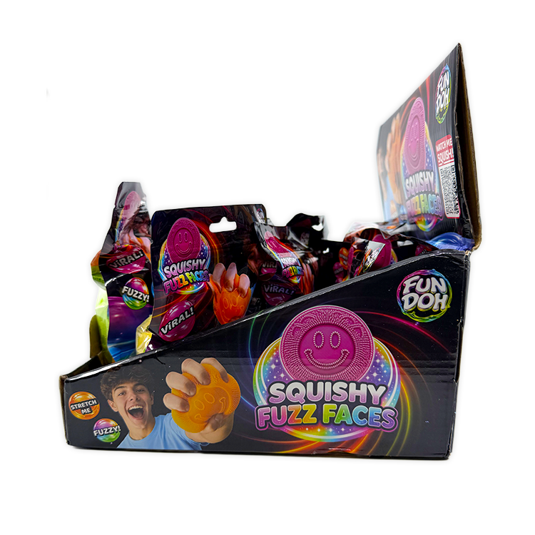 Fun Doh Fuzzy Face Squishy Sensory Toy Variety - 12/Display: Wholesale Price
