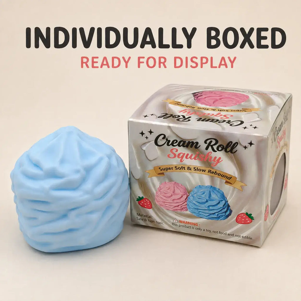 Pastel Cream Swirl Squishy Toy: Random