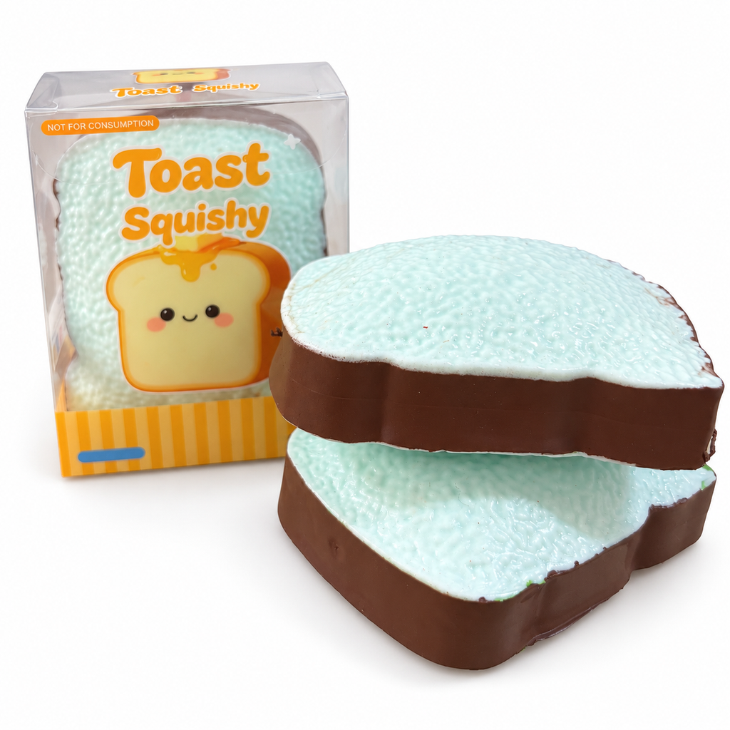 Crunchy Toast Block Squishy Stress Relief Toy: Toast