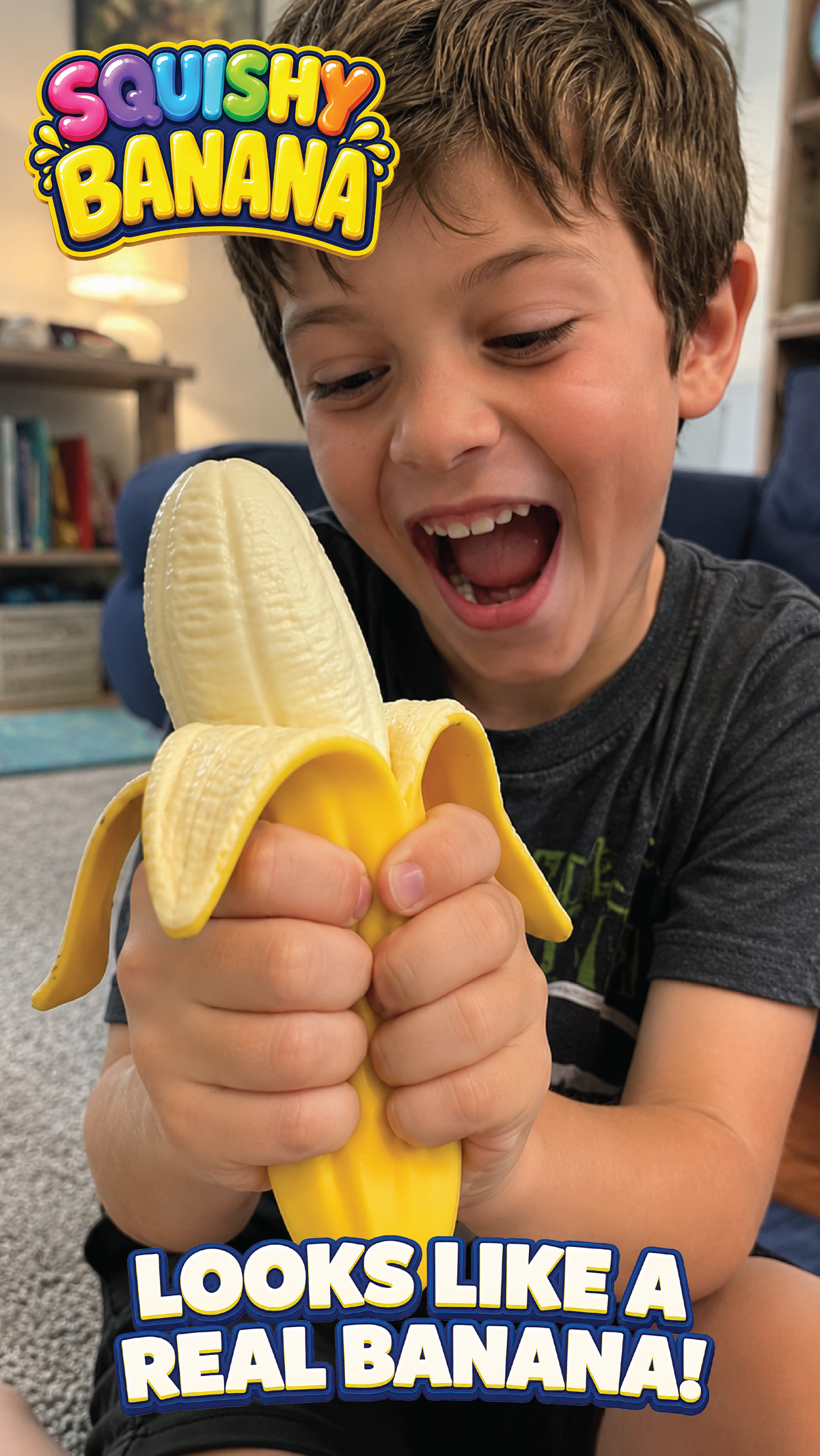 Fun Doh Banana Squishy Stress Relief Toy - 6/Display: Wholesale Price