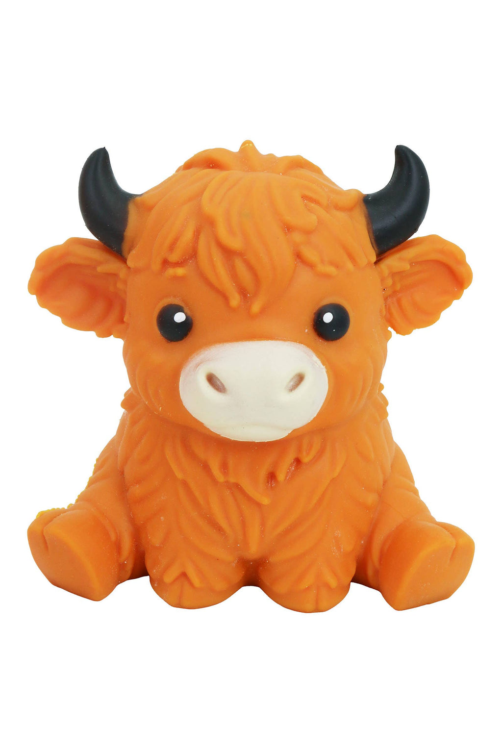JUMBO 6 Inch Highland Cow Fluffy Slime Filled TPR Squishy: ORANGE / ONE SIZE
