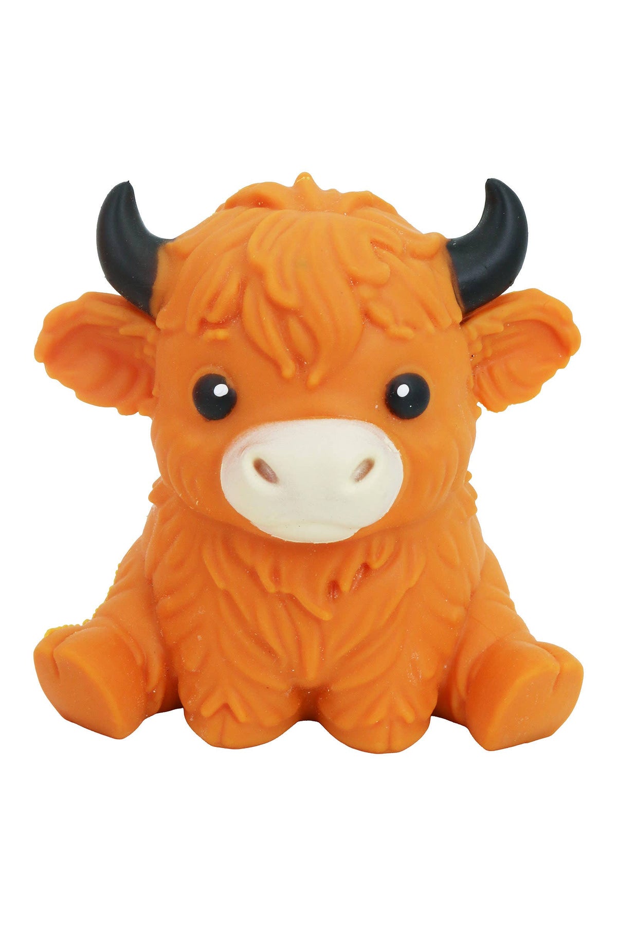 JUMBO 6 Inch Highland Cow Fluffy Slime Filled TPR Squishy: ORANGE / ONE SIZE