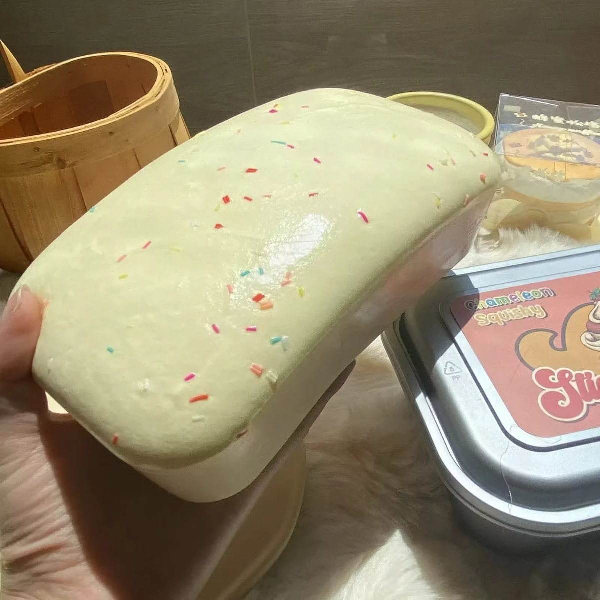 Sticky Box Cake Squishy Toy For Kids - Assorted