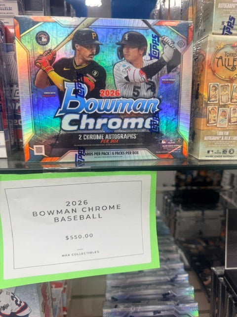 2026 BOWMAN CHROME BASEBALL HOBBY BOX